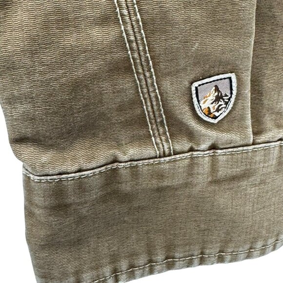 Kuhl Vintage Patina Dye Canvas Work Jacket Brown Mens Size M - Picture 2 of 9